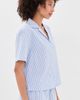 Good American Good American The Camp Shirt Blue Stripe Seersucker - 4