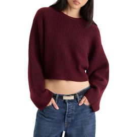 Good American Good American The Chunky Knit Crewneck Sweater