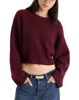 Good American Good American The Chunky Knit Crop Sweater