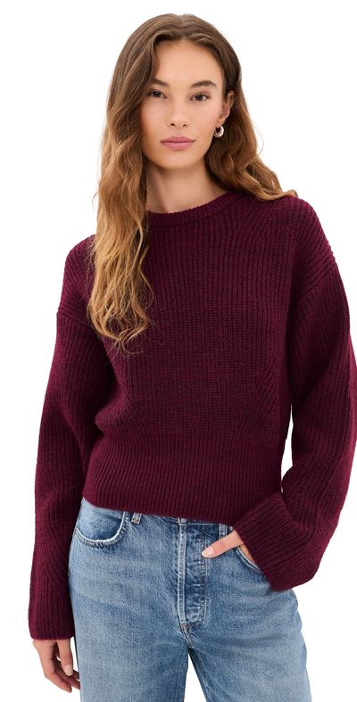 Good American Good American The Chunky Knit Sweater Berry Noir