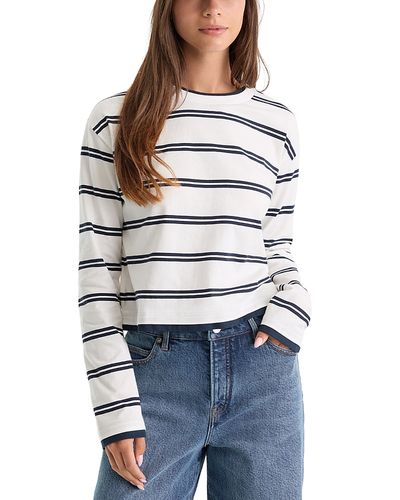 Good American Good American The Cotton Long Sleeve Layered Tee