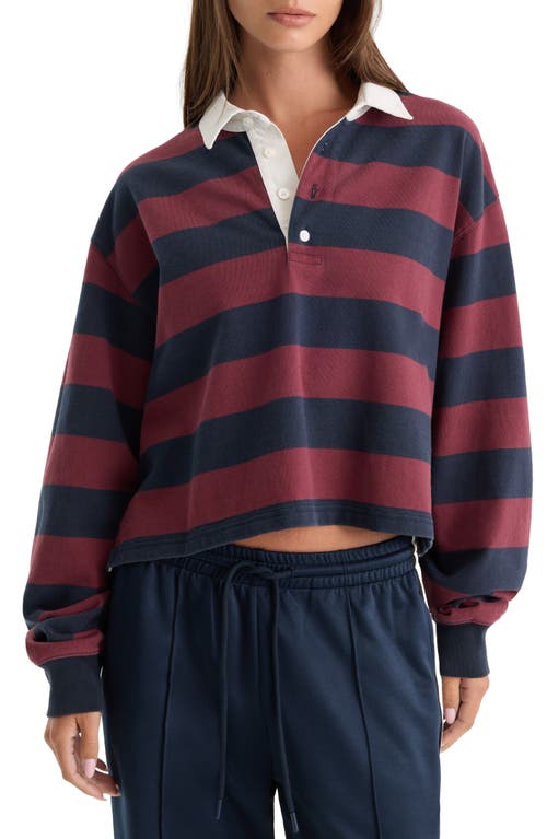 Good American Good American The Cropped Stripe Long Sleeve Rugby Shirt