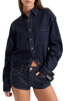 Good American Good American The Denim Easy Shirt