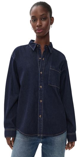 Good American Good American The Denim Oversized Button Down Shirt Indigo1389