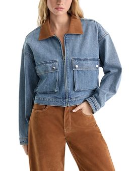 Good American Good American The Denim Swing Cropped Jacket