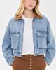 Good American Good American The Denim Swing Cropped Jacket Indigo1320 - 2