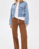 Good American Good American The Denim Swing Cropped Jacket Indigo1320 - 5