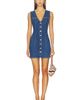 Good American Good American The Denim V Neck Dress - 1