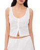 Good American Good American The Eyelet Top White001 - 1