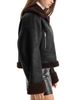 Good American Good American The Faux Shearling Aviator Jacket - 4
