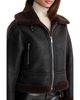 Good American Good American The Faux Shearling Aviator Jacket - 5