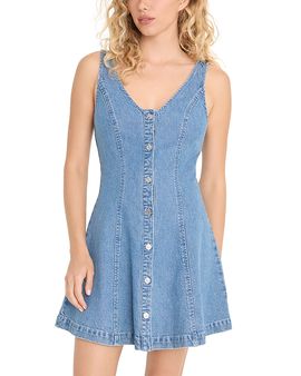 Good American Good American The Flouncy Denim Dress