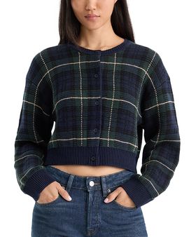 Good American Good American The Jacquard Cardigan Sweater