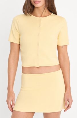 Good American Good American The Keepsake Crop Cardigan