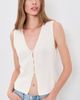 Good American Good American The Knit Cardigan Vest White001 - 2