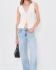 Good American Good American The Knit Cardigan Vest White001 - 5