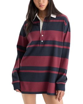 Good American Good American The Knit Rugby Cotton Mini Dress