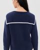 Good American Good American The Knit Sailor Zip Up New Navy002 - 3