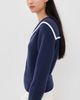 Good American Good American The Knit Sailor Zip Up New Navy002 - 4