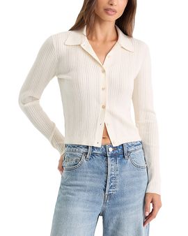 Good American Good American The Ladder Rib Cardigan Sweater