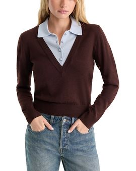 Good American Good American The Merino Wool Two In One Sweater