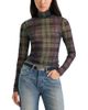Good American Good American The Mesh Turtleneck Top - 1