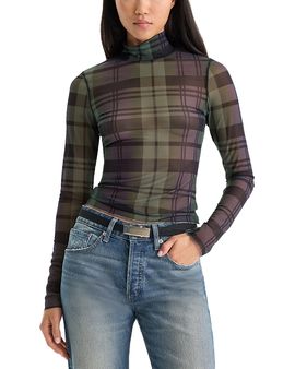 Good American Good American The Mesh Turtleneck Top