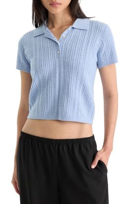 Good American Good American The Micro Cable Merino Wool Polo