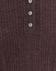 Good American Good American The Micro Cable Polo Pullover Espresso - 6