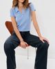 Good American Good American The Micro Cable Polo Sky - 5