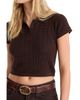 Good American Good American The Micro Cable Wool Polo Sweater - 4