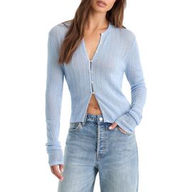 Good American Good American The Open Stitch Knit Cardigan