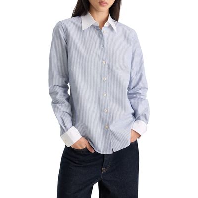 Good American Good American The Oxford Contrast Striped Shirt