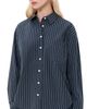 Good American Good American The Poplin Easy Shirt Navy Stripe - 1