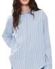 Good American Good American The Poplin Easy Shirt Summer Sky Stripe - 1