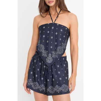 Good American Good American The Recess Halter Neck Handkerchief Top