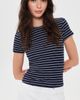 Good American Good American The Rib Baby Tee SIMPLE STRIPE HORIZON INK - 2