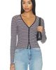Good American Good American The Rib V Neck Cardigan - 1