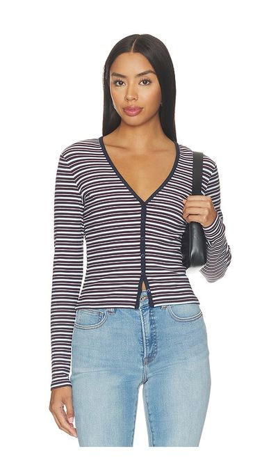 Good American Good American The Rib V Neck Cardigan