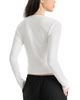 Good American Good American The Rib V Neck Cardigan Tee - 3