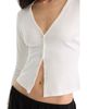 Good American Good American The Rib V Neck Cardigan Tee - 4
