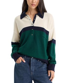 Good American Good American The Rugby Wool & Cashmere Crewneck Sweater