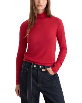 Good American Good American The Sheer Rib Knit Turtleneck Top