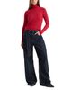 Good American Good American The Sheer Rib Knit Turtleneck Top - 2