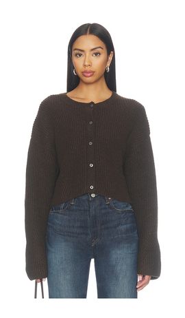 Good American Good American The Shrunken Cable Cardigan