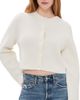 Good American Good American The Shrunken Cable Cardigan Chalk - 1