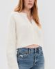 Good American Good American The Shrunken Cable Cardigan Chalk - 2