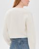 Good American Good American The Shrunken Cable Cardigan Chalk - 3