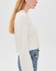 Good American Good American The Shrunken Cable Cardigan Chalk - 4