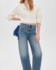 Good American Good American The Shrunken Cable Cardigan Chalk - 5